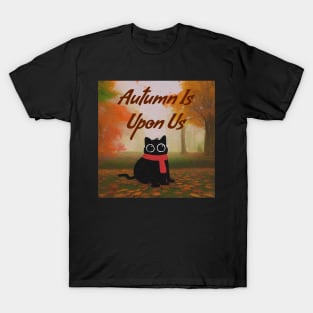 Autumn Season Cozy Cat Tee T-Shirt